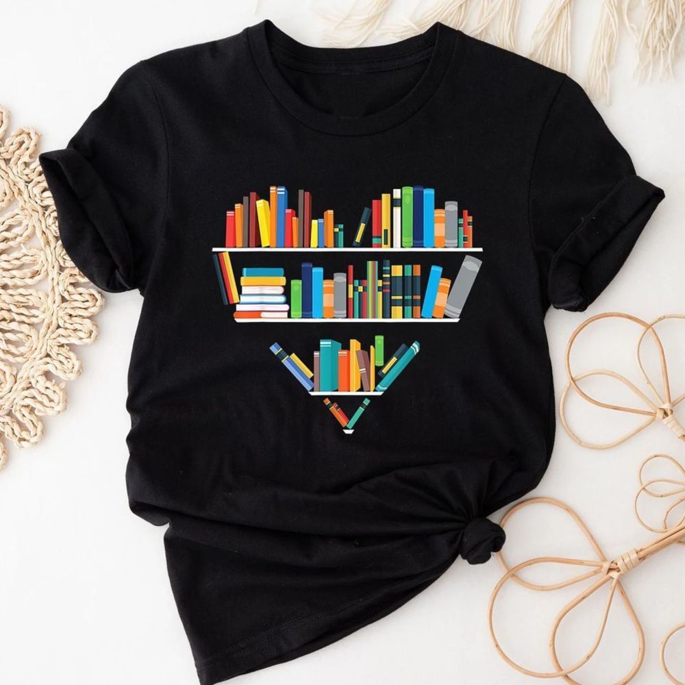Bookshelf Library Tshirt Librarian Gift Reading Shirt Unisex Shirt